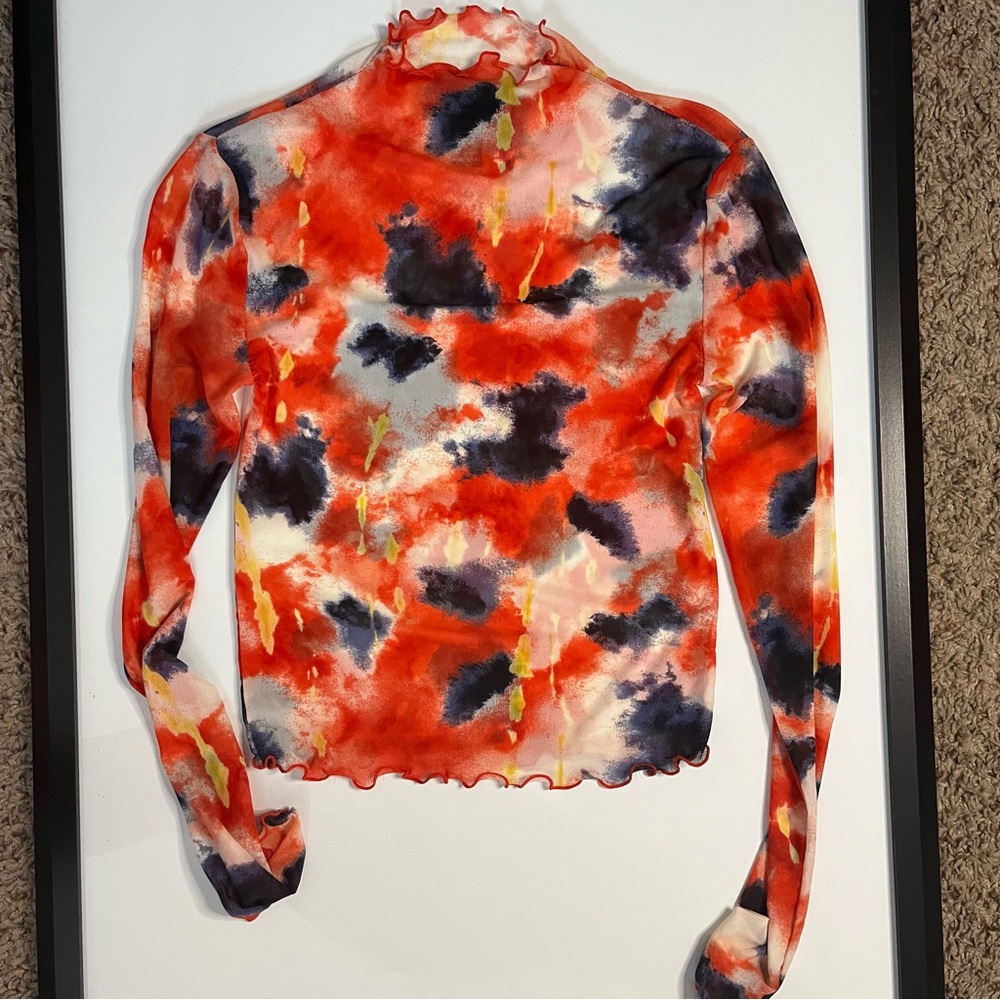 Long sleeve see through shirt